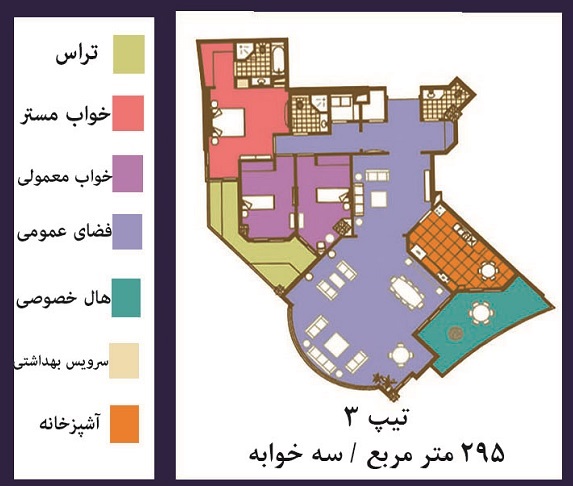 فروش ( پیش فروش ) قیمت آپارتمان 295 متری فوق مدرن در خیابان فرشته تهران